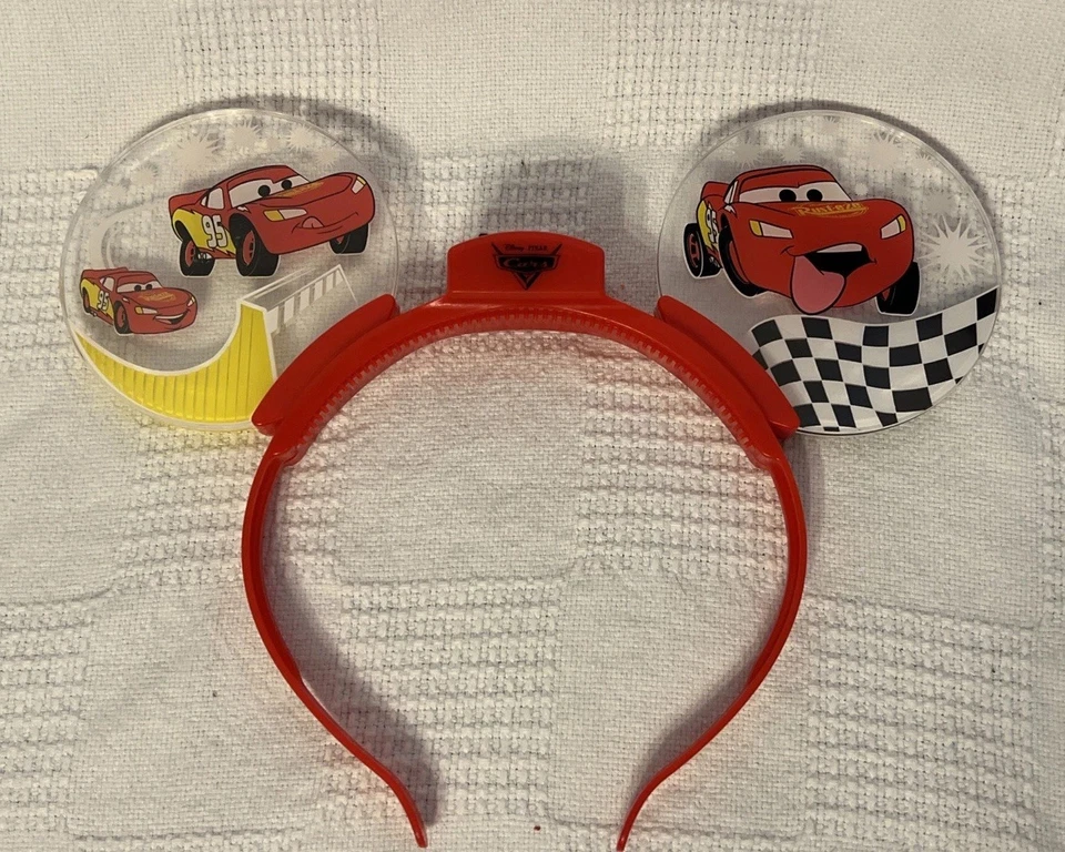 Diadema Disney Cars Lightning McQueen iluminada orejas de Mickey Pixar Park Foto 2 de 4