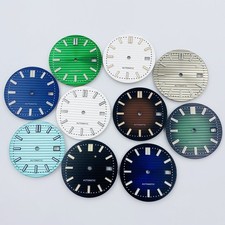 30.5mm Gradient stripes Watch Dial Green Luminous for Nh35 Nh36 Movement
