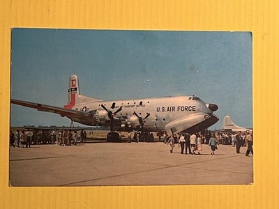 #  Postkarte Globe Master C-124 Flugzeug US Air Force Ansichtskarte AK gelaufen