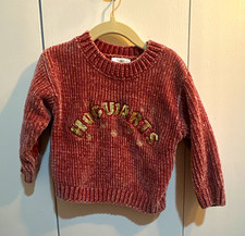Harry Potter Hogwarts Graphic Knit Pullover Sweater Pink 12-18M Crew Neck