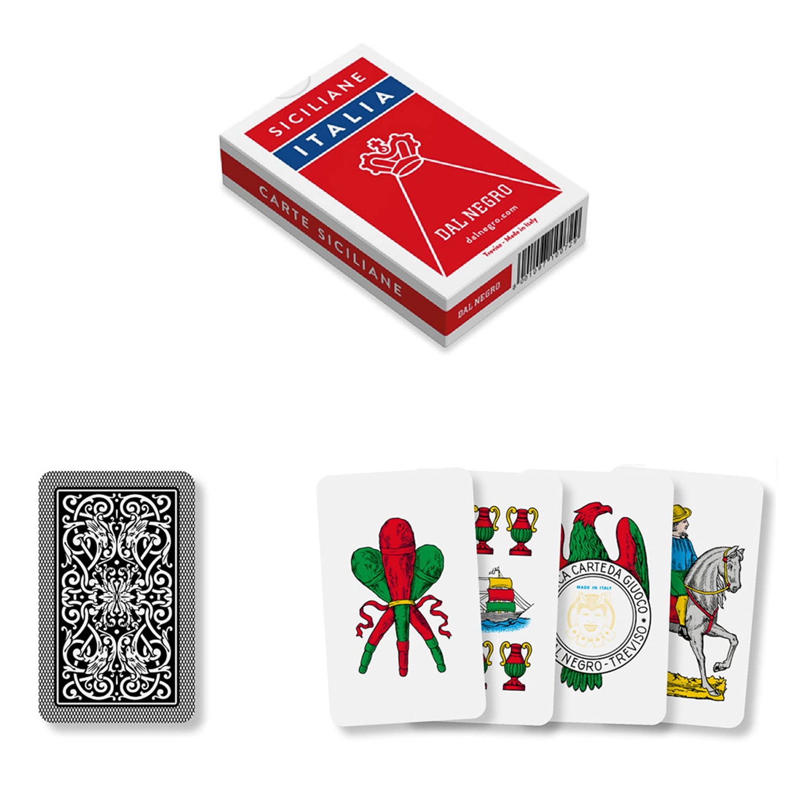 Dal - Deck of Sicilian Italy cards, consisting of 40 cards in cardboard, ideal f