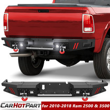 Rear Bumper With Sensor Holes Led Lights For Dodge Ram 2500 Ram 3500 2010-2018
