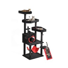 YITAHOME Gothic Cat Tree with Coffin Bed, 63" Tall Cat Tower for Indoor Cats ...
