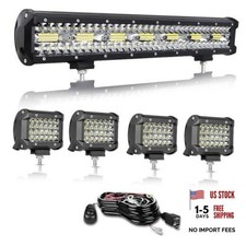 LED Light Bar Kits for Truck, 22 Inch 420W Led Light Bar, 4PCS 4 Inch 72W