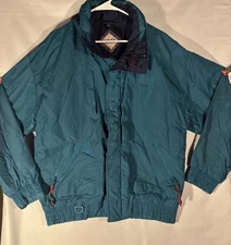 Gear For Sports Vintage 90's Windbreaker Tankett Winter Jacket Retro Teal Large