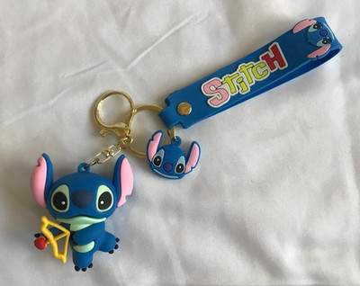 Lilo and Stitch Keychain Charm 3D Figure Stitch Silicone Keychain Cupid
