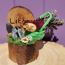 Litha Holzschild - Wicca Sommersonnenwende - Lavendel Wohndeko