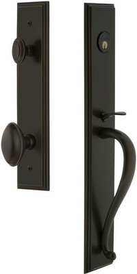 Grandeur CARSGREDN_ESET_234 Carre Solid Brass Rose Keyed Entry - Bronze