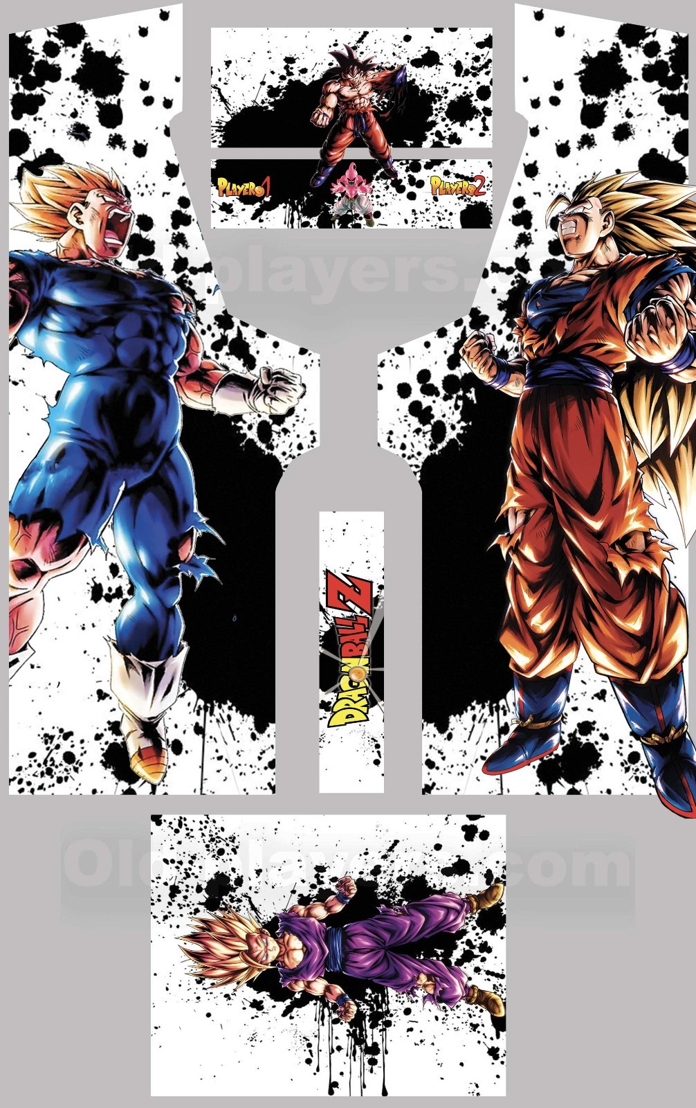 Stickers Dragon Ball Z Modèle 4 pour créer une salle de jeux rétrogaming