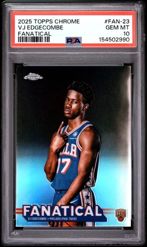 2025 Topps Chrome VJ Edgecombe Base (PSA 10)