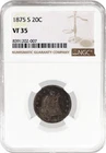 1875 S 20C Seated Liberty Twenty Cent Piece Silver NGC VF35 Circulated Coin