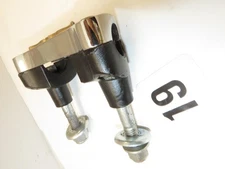 Harley Davison Handlebar Clamp and Black Risers for 1" Handlebars