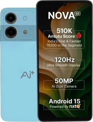 Ai+ Nova 5G (blau, 6GB RAM 128GB) T8200 Prozessor 6,745 Zoll Global Version.