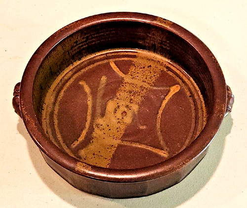 White Oak Pottery 10" Brown Glazed Bowl
