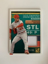 2019 Donruss Majestic Materials Gold #11 Jordan Hicks 85/99 St. Louis Cardinals