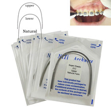 100pcs Dental Orthodontic Niti Arch Wire Round Super Elastic Natural Form Arches