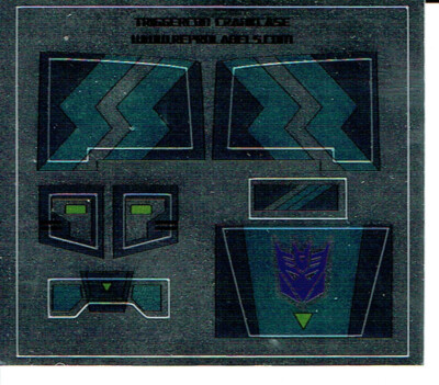 TRANSFORMERS GENERATION 1, G1 DECEPTICON KURBELGEHÄUSE REPRO ETIKETTEN / AUFKLEBER
