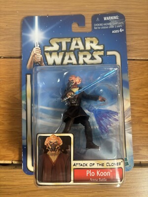 Star Wars Attack of the Clones Plo Koon Arena Battle 2001 auf Karte neu versiegelt