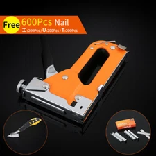Nail Staple Gun Furniture Stapler For Wood Door Upholstery Framing Rivet Gun