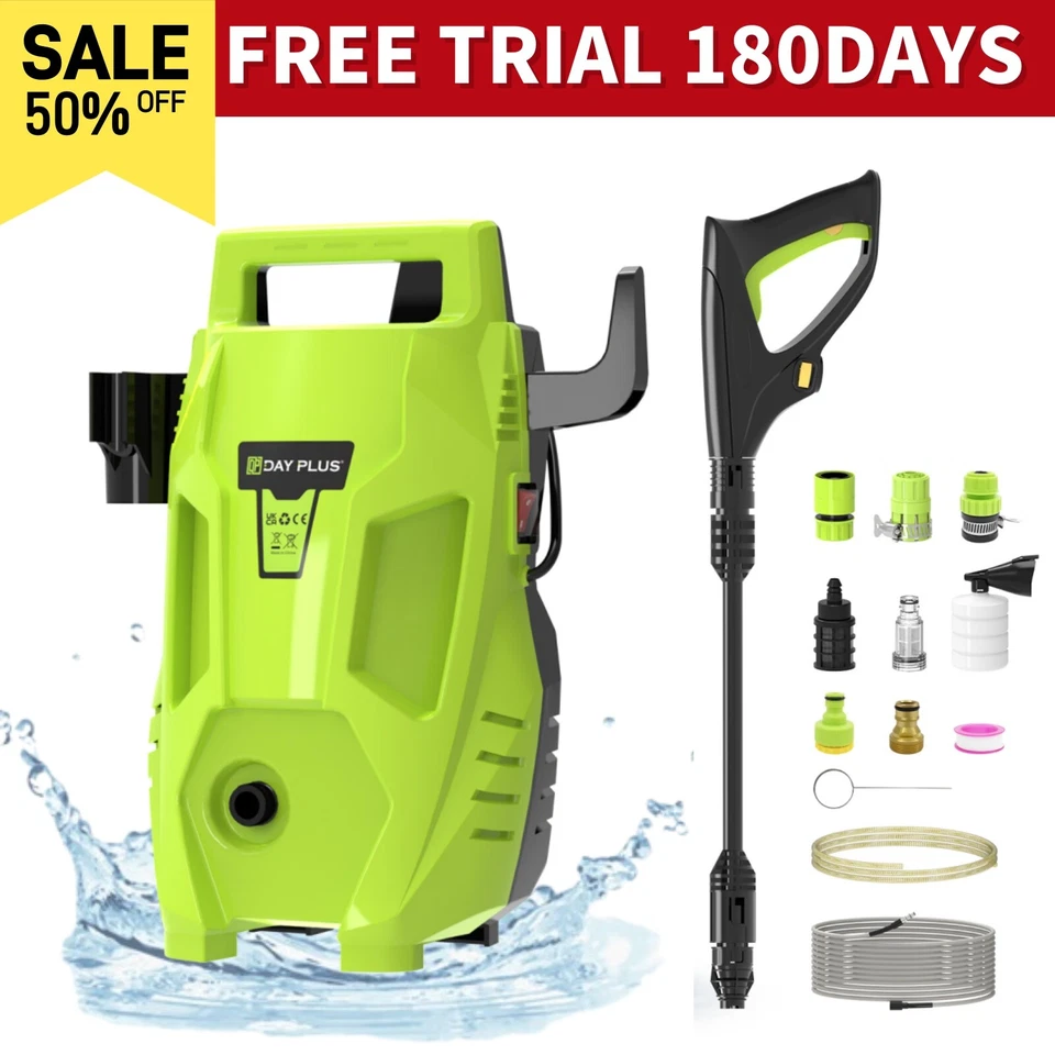 DAYPLUS High Pressure Car Washer Car Wash Machine 3500W Car Wash Pump with Water Gun US