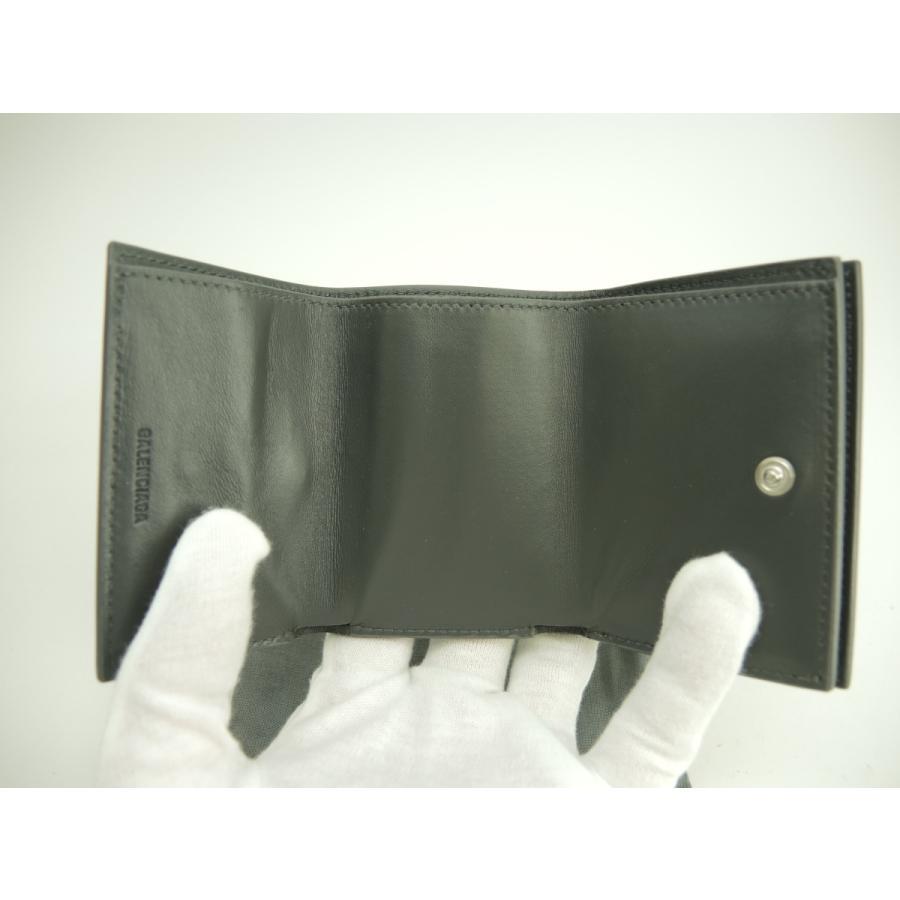 Balenciaga mini wallet cash leather ash compact wallet