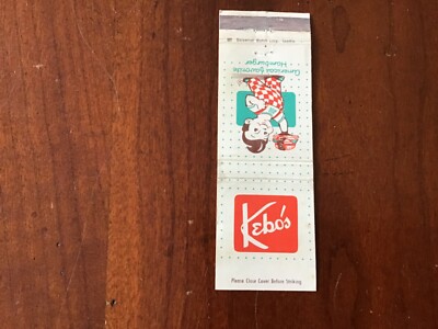 Vintage Matchbook Cover Kebo s Big Boy Restaurant