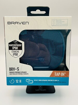 Braven Tap-In BRV-S Rugged Portable Bluetooth Speaker - BLUE