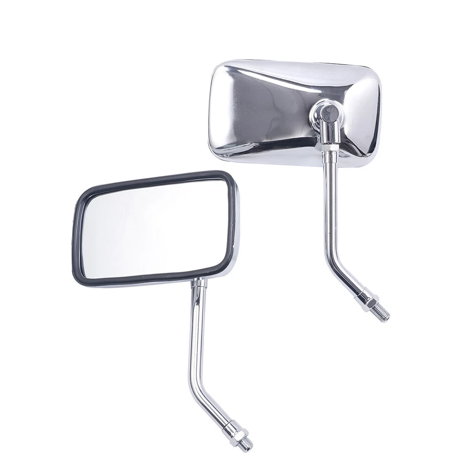 For Suzuki Intruder 800 1400 1800 Chrome Rectangle Motorcycle Rearview Mirrors - Image 4 of 4