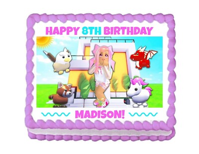 Roblox Royale High Edible Image Birthday Cake Topper Frosting Sheet Fast Ship Ebay - roblox adopt me birthday party ideas