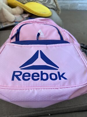 Reebok Riley pink backpack lunch box laptop pocket women's girls stylish 