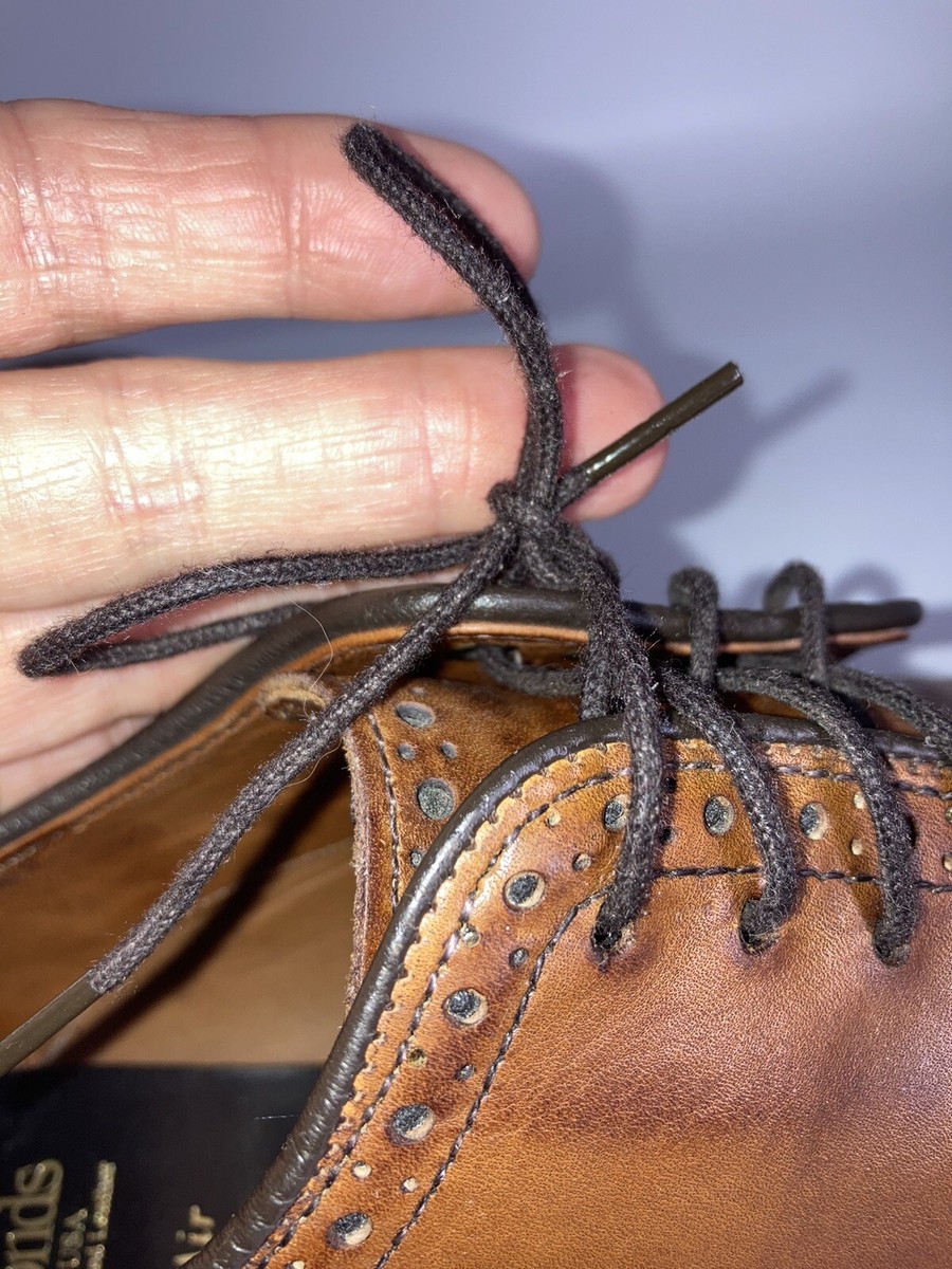 Allen Edmonds Mens 10 E Bel Air Camel Brown Wingtip Blucher  display picture 3
