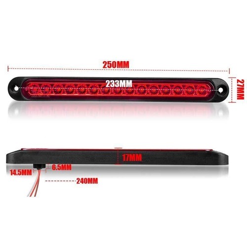 15 LED Tail Lights Brake Indicator Reverse Slim Strip RV Trailer Lights UTE STOP - Picture 6 of 10