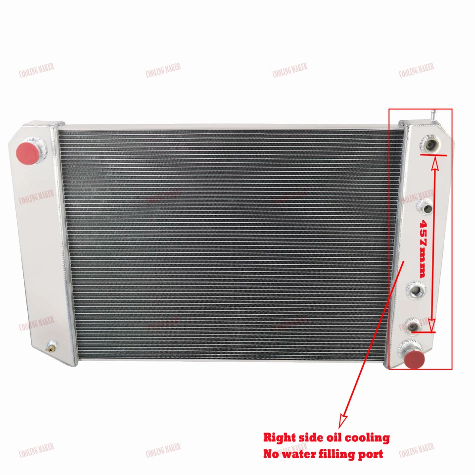 3 Row Radiator For Chevrolet C60 C70 Kodiak GMC C6000 Topkick 6.0L 6.6L 7.0L V8 Foto 3 de 4