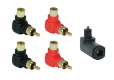 1x 90° Toslink Right Angled + 4x 90° Angle Yc (Plug - Clutch)