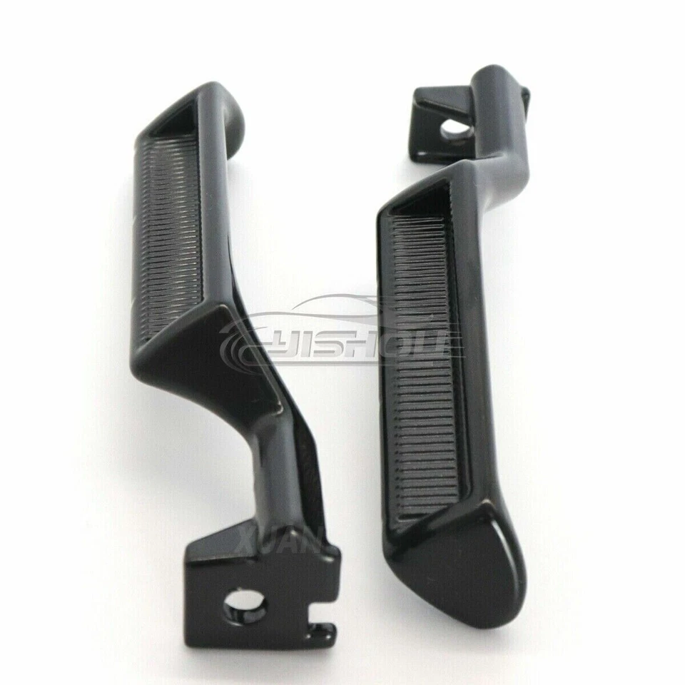Par de manijas de puerta interiores de metal negro izquierda derecha para camioneta Ford F150 F250 F350 87-96 Foto 3 de 4