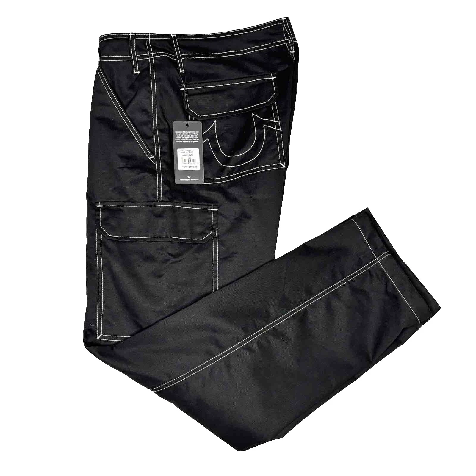 Jeans negros True Religion Poliéster para hombres