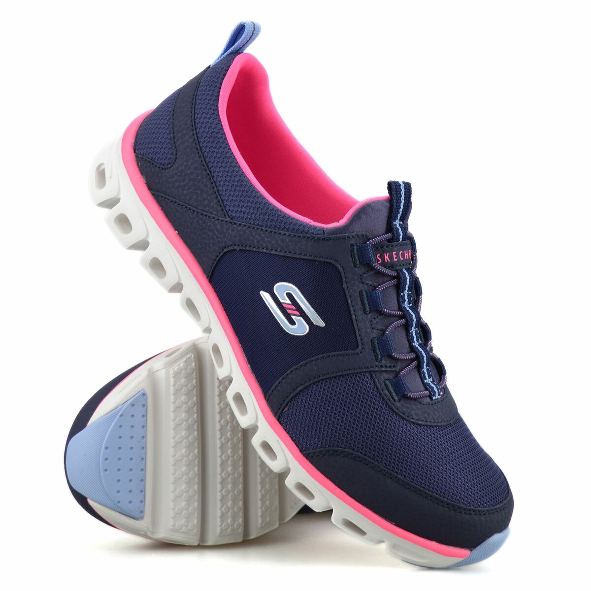 Womens Skechers Slip On Walking Sports Trainers Shoes | eBay