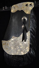 Custom Made Leather Kid's Chinks/Gold Acid Wash/Quick Ship Made in USA