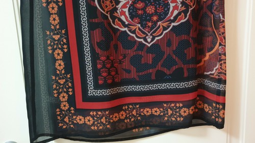 Sisley Tg 40 AbitoTubino senza Maniche fantasia multicolore nero rosso blu aranc - Foto 4 di 10