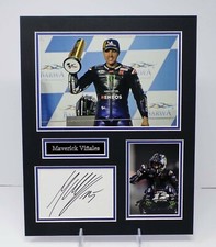 Maverick VINALES Signed Mounted Photo Display + Dealer COA MotoGP Yamaha Rider