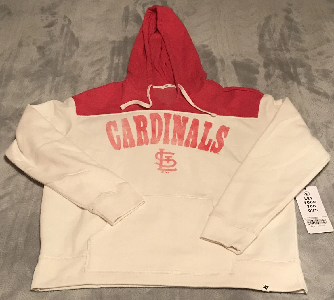 St Louis Cardinals Hoodie Sweatshirt Womens Large 47 Brand Sandstone MLB  NWT $65