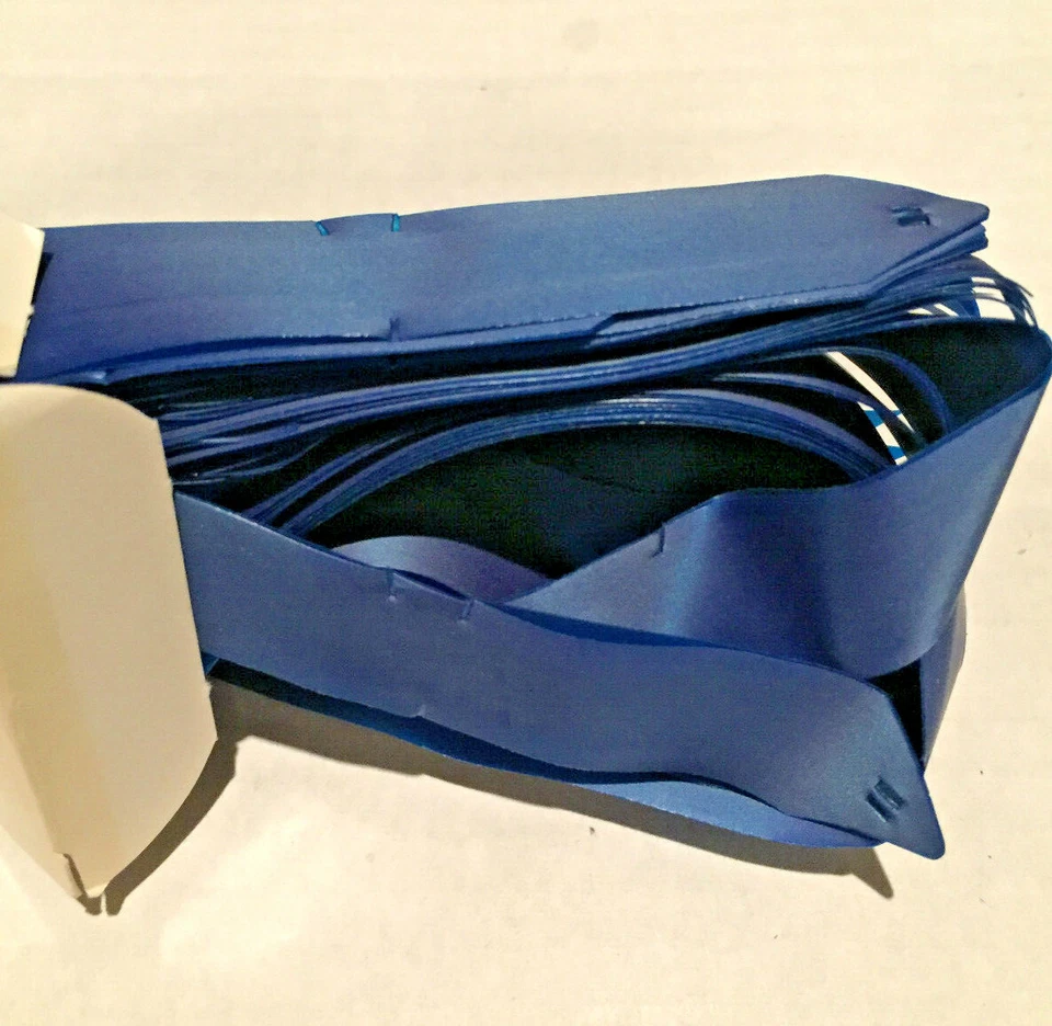 Caja de 10 Vintage 3M Christmas Blue (Pull) Bow Pom Bursts 5" Dia. Nuevo stock antiguo Foto 4 de 4