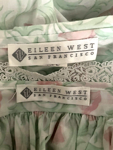 Eileen West 2 Piece Set Floral Robe and Nightgown Size S/ Can Fit M & L NWT - Picture 11 of 12