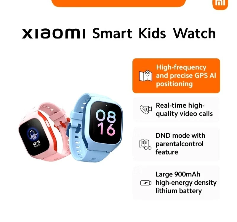 Xiaomi Smart Kids Watch GPS Bluetooth Video Call Android iOS Smartwatch - Image 2 of 2