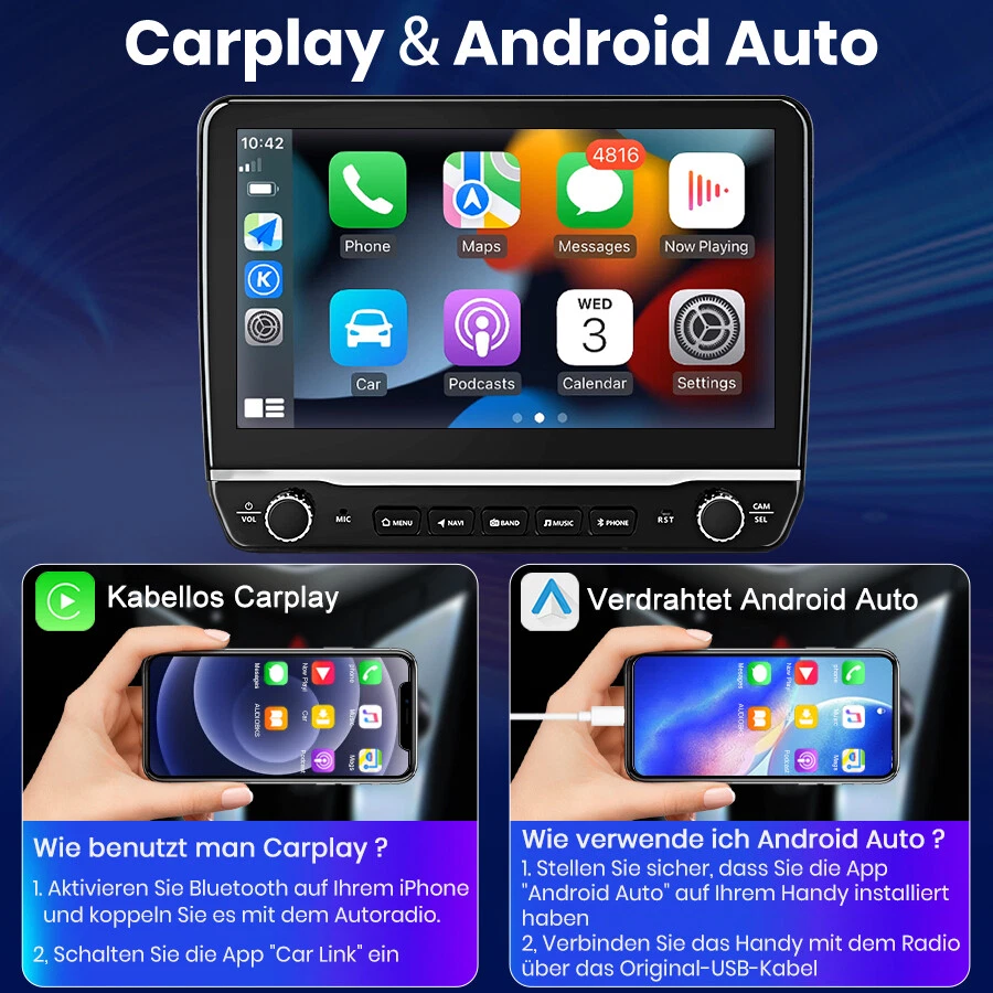 10.1'' 32G Android 13 Autoradio Navi Für BMW E53 E53 X5 E39 GPS WIFI CarPlay DAB - Bild 3 von 4