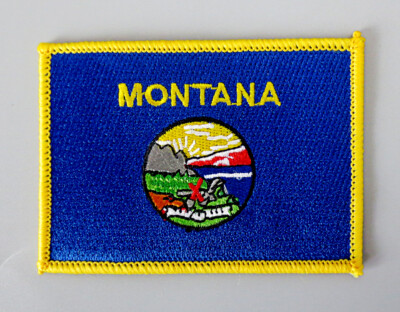 Montana Flag Full 100% Embroidery Patch Badge America USA State Iron on