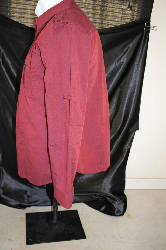 Sovereign Code /Long sleeved button up/ (Size M) / Red - Image 4 of 4