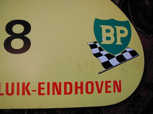 original Eindhoven Luik Rallye plate #8 1970 SAAB Porsche 911E Volvo BP sponsor - Picture 4 of 5