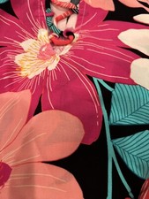 NWT La Blanca MULTI IN FULL BLOOM Lace Front Tunic Dress Swim Cover Up, Medium