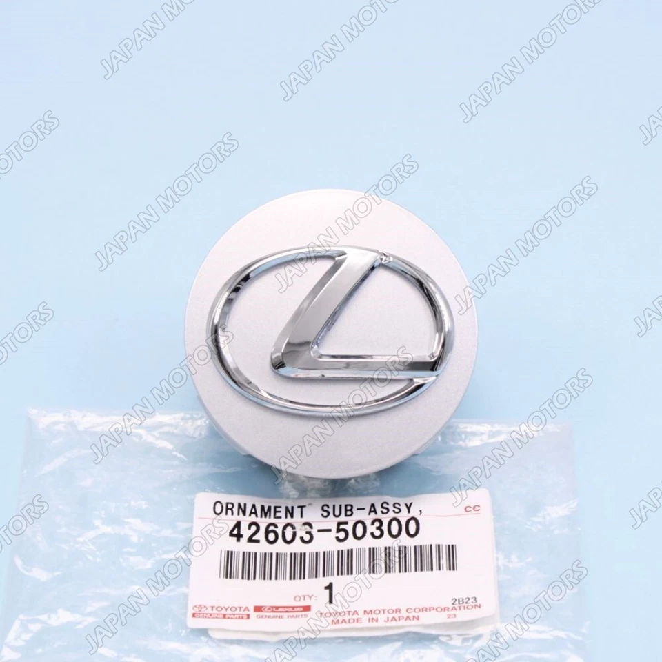 Tapa plateada central de rueda original OEM Lexus RX350 IS350 ES350 LS460 HS250h RX450h Foto 2 de 4
